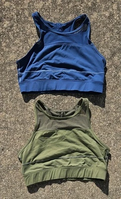 ZYIA Active Lot 2 Women's Sports Bra Size XL 1/4 Zipper Racerback  Workout Gym - Image 1 of 4