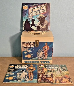 Vintage Star Wars Schallplattentasche mit 4 Schallplatten, Disneyland - Vista Records 1982 - Bild 1 von 16