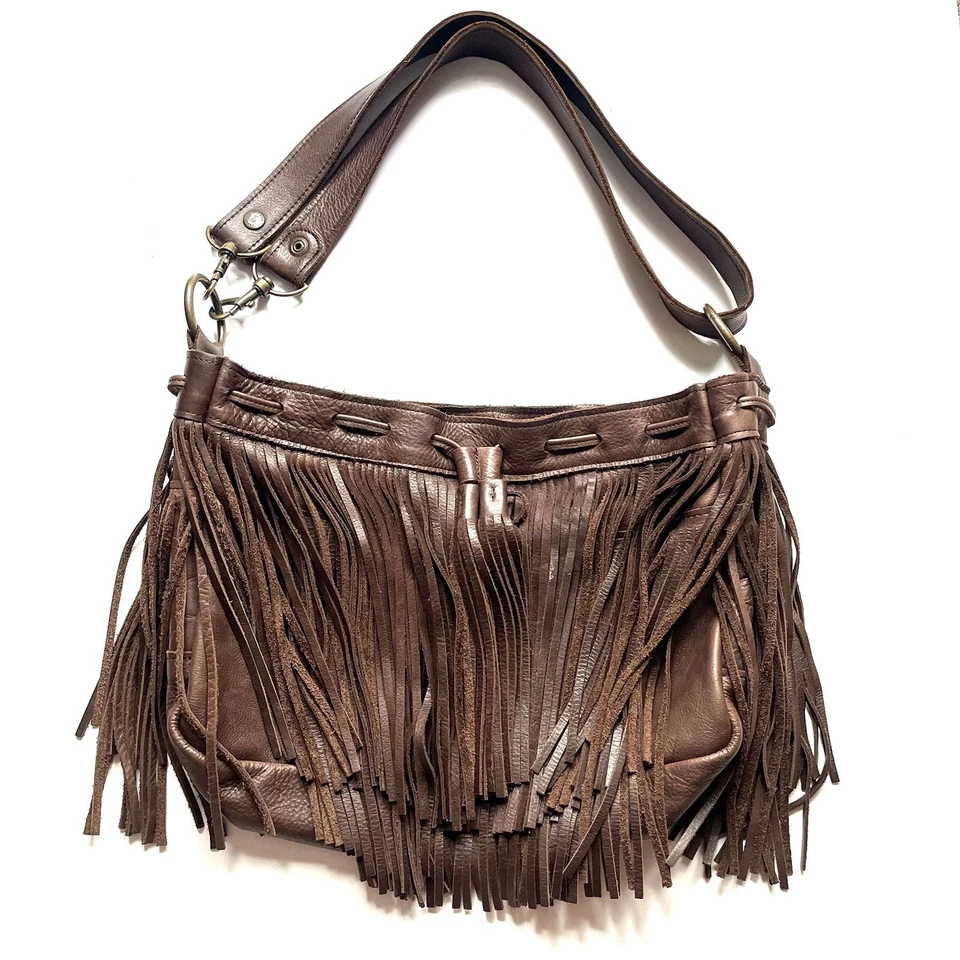 Bolso con flecos ecuestres Stacy and Laurie Mcfadin de dos barras West Foto 1 de 4