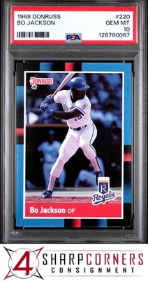 1988 DONRUSS #220 BO JACKSON ROYALS PSA 10 - Изображение 1 из 3