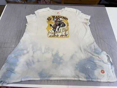 Camiseta Double D Ranch Bordada Para Mujer 2X El Rancho Redondeada ¡Leer! Tie Dye Foto 1 de 4