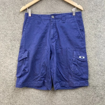 Oakley Shorts Mens 30 Blue Bermuda Cotton Cargo Pockets Mid Zip 8709 - image 1 of 4