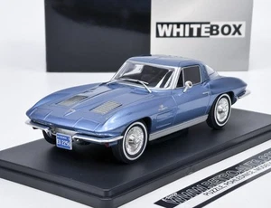 Chevrolet Corvette (C2) Stingray 1963 - azul metálico CAJA BLANCA 1:24 - Imagen 1 de 8