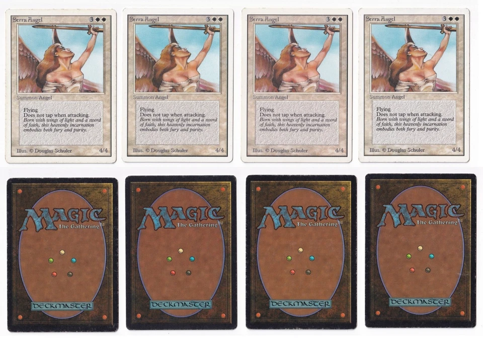 Serra Angel x4 -Unlimited Edition -MTG HP/MP  -FREE SHIPPING! - Image 1 of 1