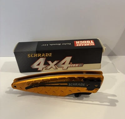 Schrade оранжевый ручки жесткий складной замок карманный нож... #SQ 447 - Изображение 1 из 4