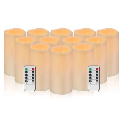 Водонепроницаемые беспламенные свечи с пультом дистанционного управления, уличные внутренние на батарейках... - Изображение 1 из 4