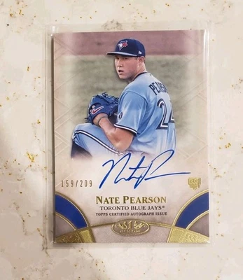 2021 Topps Tier One Nate Pearson Toronto Blue Jays Auto RC SP 159/209 - Image 1 of 3
