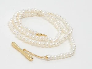 Pandora Baroque Freshwater Cultured Pearls T-bar Collier Necklace 45cm - Picture 1 of 13