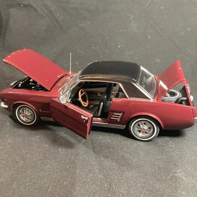 Danberry 1966 Ford Mustang hardtop Burgundy Maroon W/Black Hardtop MIB eBay 1/24 - Image 1 of 4
