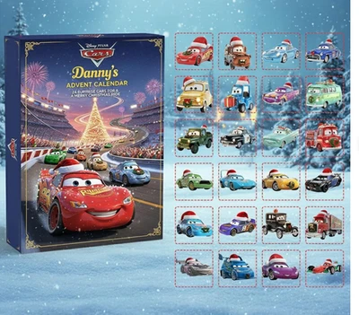 Cute Christmas Cars Advent Calendar 2025, Holiday Vehicle Countdown Box, - Image 1 of 4
