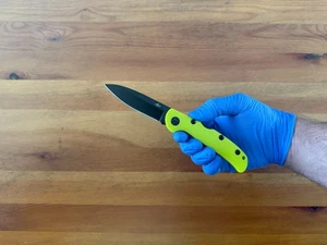 3,15" 420 Stahl Klinge in schwarz - gelb Nylonfaser Griff leicht - Bild 1 von 10