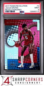 2017 PANINI REVOLUTION REVOLUTIONARIES #3 JULIUS ERVING HOF POP 3 PSA 9 - Picture 1 of 2