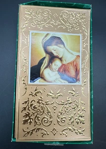 Juego de tarjetas de Navidad religiosas Holiday Glitz Virgen María y Niño Jesús 0f 17 - Imagen 1 de 6