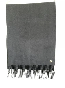 Loro Piana Unisex Adults Cashmere Fringe Trim Neck Scarf Navy Blue 69" X 16.6" - Picture 1 of 2