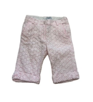 SIMONETTA Pantalone bambina rosa ricami floreali margherite Tg 7 Anni Cotone Foto 1 de 4