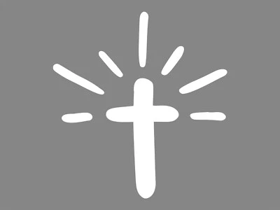 EMPIRE DESIGN CROSS Faith Sticker Jesus Christ Religious Vinyl Lord Church Christian Decal