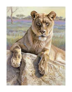 Serengeti Lioness, Kalon Baughan, Wall Art Print Poster 14" x 11" 2057 - Picture 1 of 1