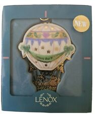 Rare Lenox 1998 Lenox Across The Miles Porcelain & Metal Christmas Ornament Wow