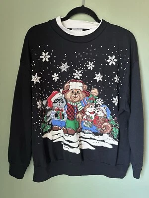 Suéter De Colección Cascanueces Grande Cuello Redondo Navidad Vacaciones Festivo Nieve Animales Foto 1 de 4