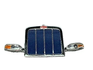 1/64 DCP PARTS CHROME PETERBILT 389 GRILL W/ BLUE SCREEN - Picture 1 of 3