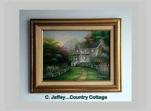 C. JAFFEY SIGNED OIL PANTING ON CANVAS ***SUPERB CONDITION*** - Picture 1 of 5
