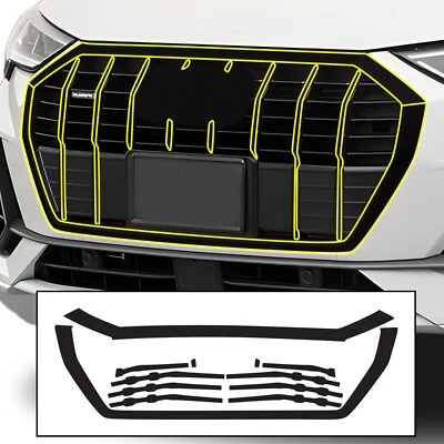 Подходит для Audi Q3 2019-2024 передняя решетка хромированная наклейка затемнение винил - Изображение 1 из 4