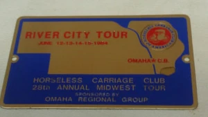 HORSELESS CARRIAGE CLUB 28TH ANNUAL MIDWEST TOUR OMAHA REGIONAL RIVER CITY TOUR - Picture 1 of 3
