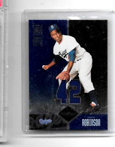 JACKIE ROBINSON 2004 LEAF LIMITED THREADS DUAL GAME USED JERSEYS#/100