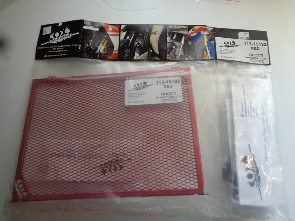 Protector de radiador Ducati Hyperstrada Cox Racing 2013 rojo 113-15192 estuche protector Foto 1 de 3