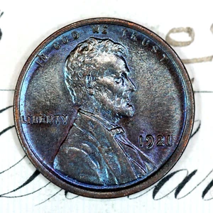 * 1921-P * PRISTINE+ GEM BU MS LINCOLN WHEAT PENNY * FROM ORIGINAL COLLECTION - Picture 1 of 4