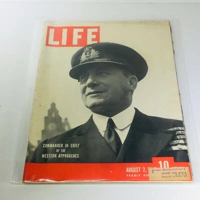 Vintage Life Magazine: Aug 2 1943 - Commander In Chief of the Western Approaches Foto 1 de 3