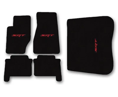 2005-2008 Jeep Grand Cherokee SRT - Black Carpet 5pc Floor Mat Set with Logo - Изображение 1 из 4