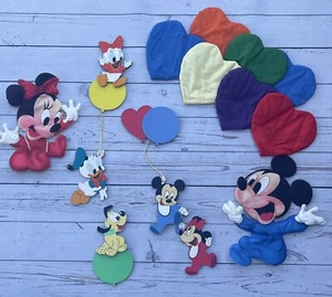Walt Disney “Disney Babies” Pin Up Wall Nursery Decor Set Vintage 1984 Dolly Inc - Picture 1 of 12