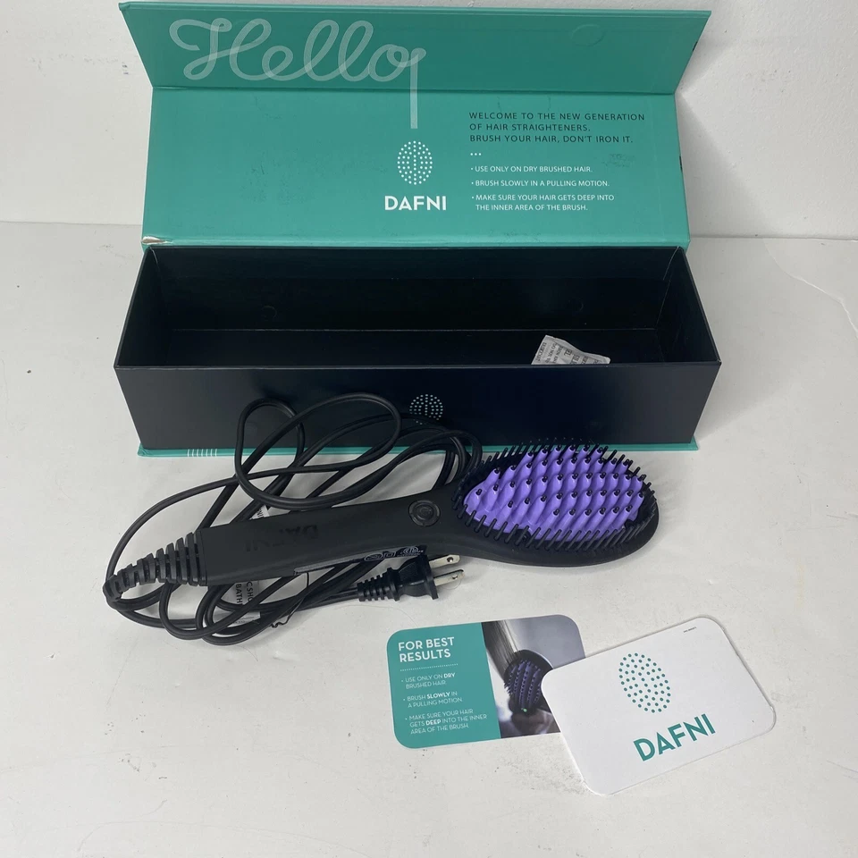 Dafni Hair Straightening Cermic Brush DH1.0B-Open Box 120v-60hz - Image 1 of 4