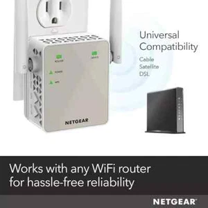 Extensor de alcance Wi-Fi NETGEAR AC1200 (EX6150) 1500 pies cuadrados doble banda 25 dispositivos - Imagen 1 de 6