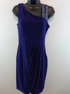 Decode 1.8 Women Cocktail Party Dress Sz 6 Purple Beaded - Picture 1 of 9