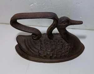Swan Iron Cast Iron Home Collectible Heavy Clothes - Picture 1 of 2