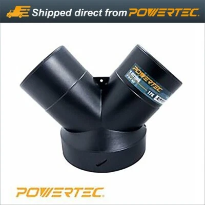 POWERTEC Dust Collector Y-Fitting | 6-Inch to 4-Inch Hose Reducer (70189)