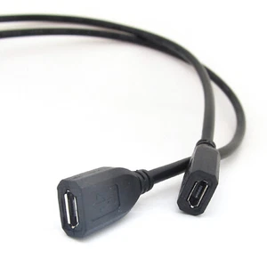150pcs 0.3M/1ft Micro 5pin USB Female Jack 2 wires Power Pigtail Cable DIY Black - Picture 1 of 6