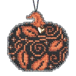 Glowing Pumpkin Cross Stitch Kit Mill Hill 2020 Ornament MH162023 - Picture 1 of 1