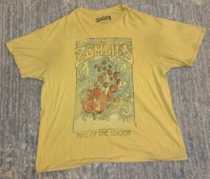 The Zombies - Time Of The Season Medium Loose Fit Yellow Shirt 60s Psych Band Tee - Bild 1 von 5