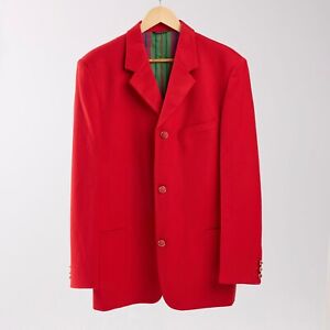 Versus Gianni Versace Vintage Red Wool Women's Blazer Size L