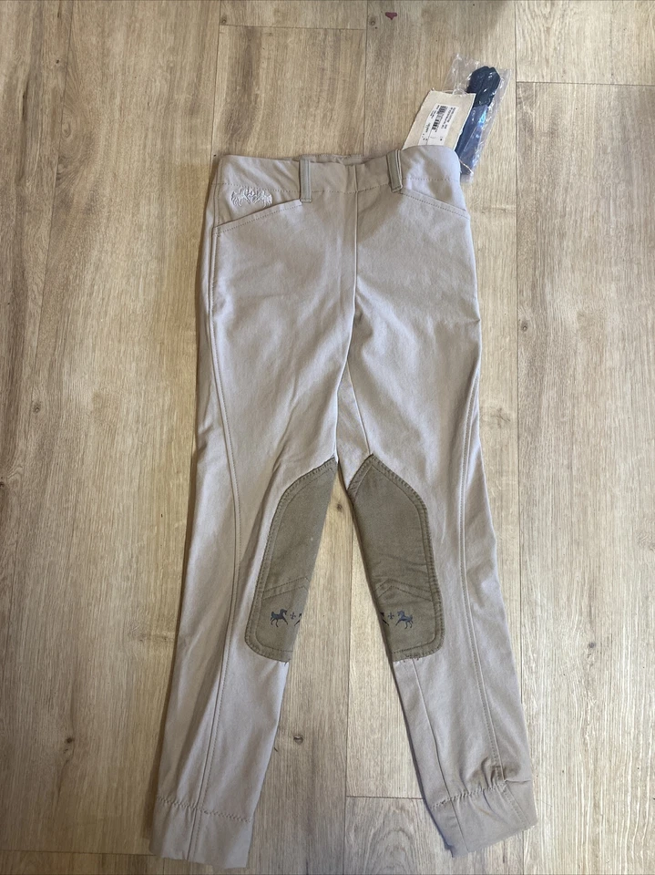 Pantalones de montar Equine Couture para niñas pantalones Jodhpurs talla 10 beige FF08 Foto 1 de 4