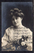 B365# Ansichtskarte Foto-Postkarte mit Mädchen Blumen, BLANKENESE vom 11.02.1909