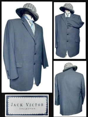 Jack Victor Lanzawood Mens  44R  Blue  Houndstooth WOOL Sport Coat Blazer Jacket - Image 1 of 4