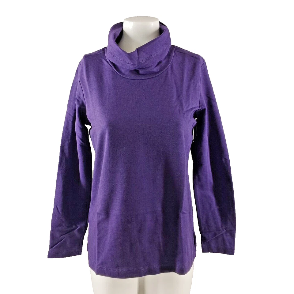 NUEVO CON ETIQUETAS Karen Scott Pullover Sudadera XS (0-2) Terry Francés Tejido Púrpura Algodón Foto 1 de 4