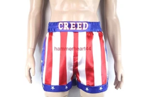 CREED Rocky Mens Apollo Johnson Movie Boxing American Flag Shorts Trunks boxers - Picture 1 of 7