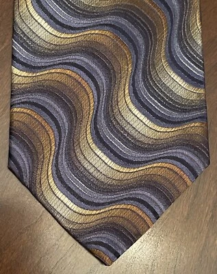 Corbata de cuello Piattelli platino 100 % seda para hombre hecha en Estados Unidos Foto 1 de 4