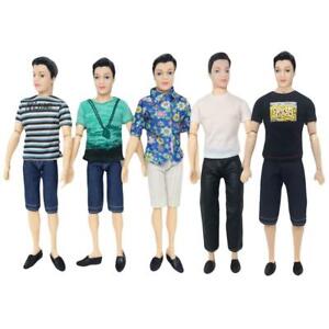 Prince Barbie Ken Clothes 5 Casual Outfits Supplied Doll Accessories Kids Gift
