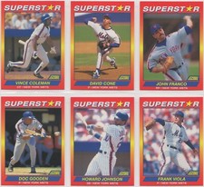 1992 SCORE 100 Superstars New York Mets Team Set (6 Cards) - NM-MT